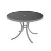 Curved Base 42" High Pressure Laminate Dining Table with Umbrella Hole by Tropitone