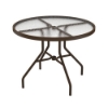 Standard Base Frame 36" Acrylic Round Dining Table with Umbrella Hole by Tropitone - 29 lbs