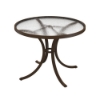 Curved Base Frame 36" Acrylic Round Dining Table without Umbrella Hole by Tropitone - 29 lbs