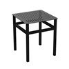 Boulevard 16" Square Punched Aluminum Tea Table with Powder-Coated Aluminum Frame by Tropitone