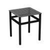 Boulevard 16" Square Punched Aluminum Tea Table with Powder-Coated Aluminum Frame by Tropitone