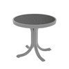 20" Round High Pressure Laminate Tea Table with Powder-Coated Aluminum Frame by Tropitone - 14 lbs.