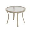 20" Round Acrylic Tea Table with Powder-Coated Aluminum Frame by Tropitone - 10 lbs.