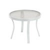 20" Round Acrylic Tea Table with Powder-Coated Aluminum Frame by Tropitone - 10 lbs.