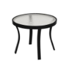 20" Round Acrylic Tea Table with Powder-Coated Aluminum Frame by Tropitone - 10 lbs.