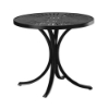 30" La'Stratta Punched Aluminum Top Round Dining Table with Powder-Coated Aluminum Frame by Tropitone - 15.5 lbs