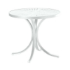 30" La'Stratta Punched Aluminum Top Round Dining Table with Powder-Coated Aluminum Frame by Tropitone - 15.5 lbs