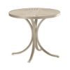 30" La'Stratta Punched Aluminum Top Round Dining Table with Powder-Coated Aluminum Frame by Tropitone - 15.5 lbs