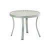 20" Round La'Stratta Punch Aluminum Tea Table with Powder-Coated Aluminum Frame by Tropitone - 11 lbs.