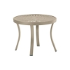 20" Round La'Stratta Punch Aluminum Tea Table with Powder-Coated Aluminum Frame by Tropitone - 11 lbs.