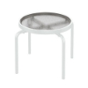 20" Round Acrylic Stacking tea Table with Powder-Coated Aluminum Frame by Tropitone - 8 lbs.