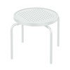 20" Round Boulevard Punched Aluminum Stacking Tea Table with Powder-Coated Aluminum Frame by Tropitone - 8 lbs.