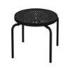 20" Round La'Stratta Punched Aluminum Stacking Tea Table with Powder-Coated Aluminum Frame by Tropitone - 8 lbs.