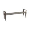 District 6' Square Pattern Arm Bench with Powder-Coated Aluminum Frame by Tropitone - 101 lbs.