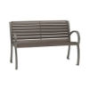 4' District Style Arm Bench with Powder-Coated Aluminum Frame and Slats - 75 lbs.