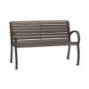 4' District Style Arm Bench with Powder-Coated Aluminum Frame and Slats - 75 lbs.