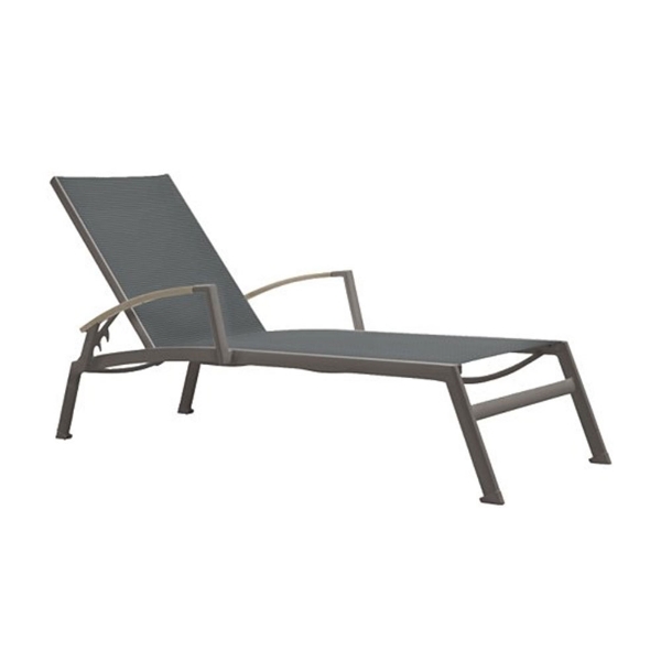 Sono Sling Chaise Lounge with Powder-Coated Aluminum Frame by Tropitone - 22 lbs.