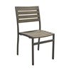 Jado Faux Wood Slat Side Chair with Powder-Coated Aluminum Frame by Tropitone - 10.5 lbs.