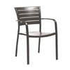 Esso Aluminum Slat Dining Chair with Powder-Coated Aluminum Frame by Tropitone - 8 lbs.