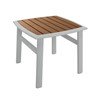 19" Curved Square KD Tea Table with Powder-Coated Aluminum Frame by Tropitone - 9 lbs.