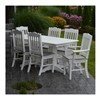 6 Ft. Rectangular Recycled Plastic Dining Table with 6 Royal Chairs - 290 lbs.