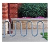  9 Space Loop Bike Rack, Galvanized Steel -