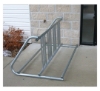 8 Space "W" Style Grid Style Bike Rack, Galvanized Steel