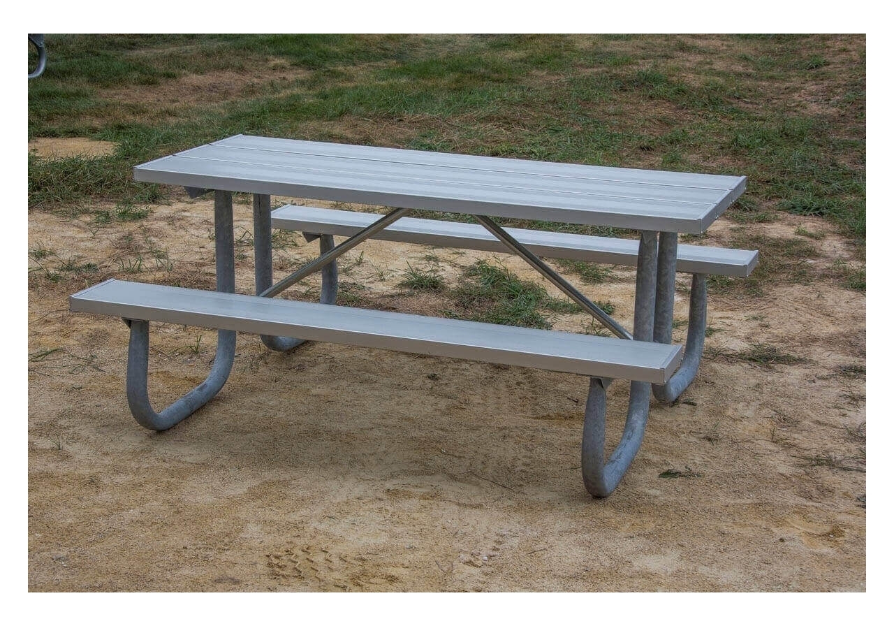 12 Ft. Heavy Duty Aluminum Picnic Table with Welded Galvanized Steel