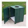 32 Gallon Recycled Plastic Square Hinged Trash Receptacle, Landmark Collection
