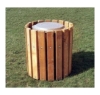 32 Gallon Southern Yellow Pine Wooden Trash Receptacle