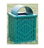 32 Gallon Square Laser Cut Plastisol Trash Receptacle