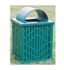 32 Gallon Square Laser Cut Plastisol Trash Receptacle