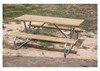  6 Ft. Wooden Picnic Table With Bolted Galvanized Steel Frame