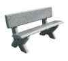 60" Concrete Park Bench With "X" Style Aggregate Legs