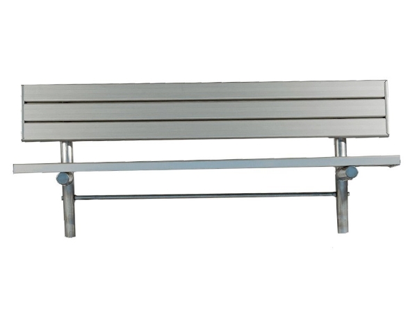 Stationary Aluminum Slated Player Bench With Galvanized Metal Frame - 6 Or 8 Ft.