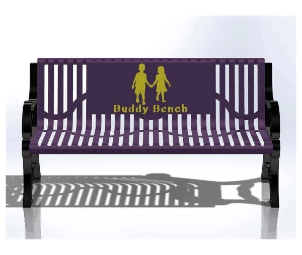 5 ft. Classic Style Contoured Buddy Bench