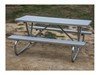 8 Ft. Aluminum Picnic Table With Bolted Steel Frame - 108 Lbs. 