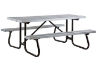 8 Ft. Aluminum Picnic Table With Welded Steel Frame