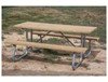 8 Ft. Southern Yellow Pine Wooden Picnic Table With Welded Steel Frame