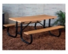 8 Ft. Heavy Duty Recycled Plastic Picnic Table With Welded Galvanized Frame