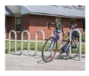 11 Space Loop Bike Rack, Galvanized Steel