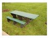 8 Ft. ADA Recycled Plastic "Walk Thru" Style Picnic Table