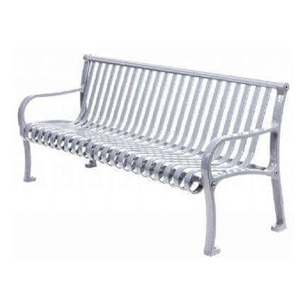 Oglethorpe Style Thermoplastic Coated Metal Bench - 6 ft.