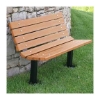 Recycled Plastic Contoured Park Bench With Steel Frame And Inground Mount