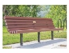 Recycled Plastic Contoured Park Bench With Steel Frame And Inground Mount