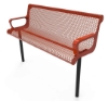 RHINO 4 Ft. Thermoplastic Polyolefin Coated Contour Bench With Back