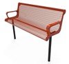 RHINO 4 Ft. Thermoplastic Polyolefin Coated Contour Bench With Back