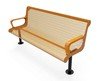 RHINO 4 Ft. Thermoplastic Polyolefin Coated Contour Bench With Back