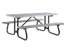 6 Ft. Aluminum Picnic Table With Powder Coated 1-5/8" Welded Frame