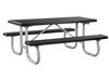 6 Ft. Heavy Duty Plastisol Coated Metal Picnic Table With Welded Galvanized Frame